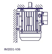 V36 Foot and Flange Mounted Motor Code & Position